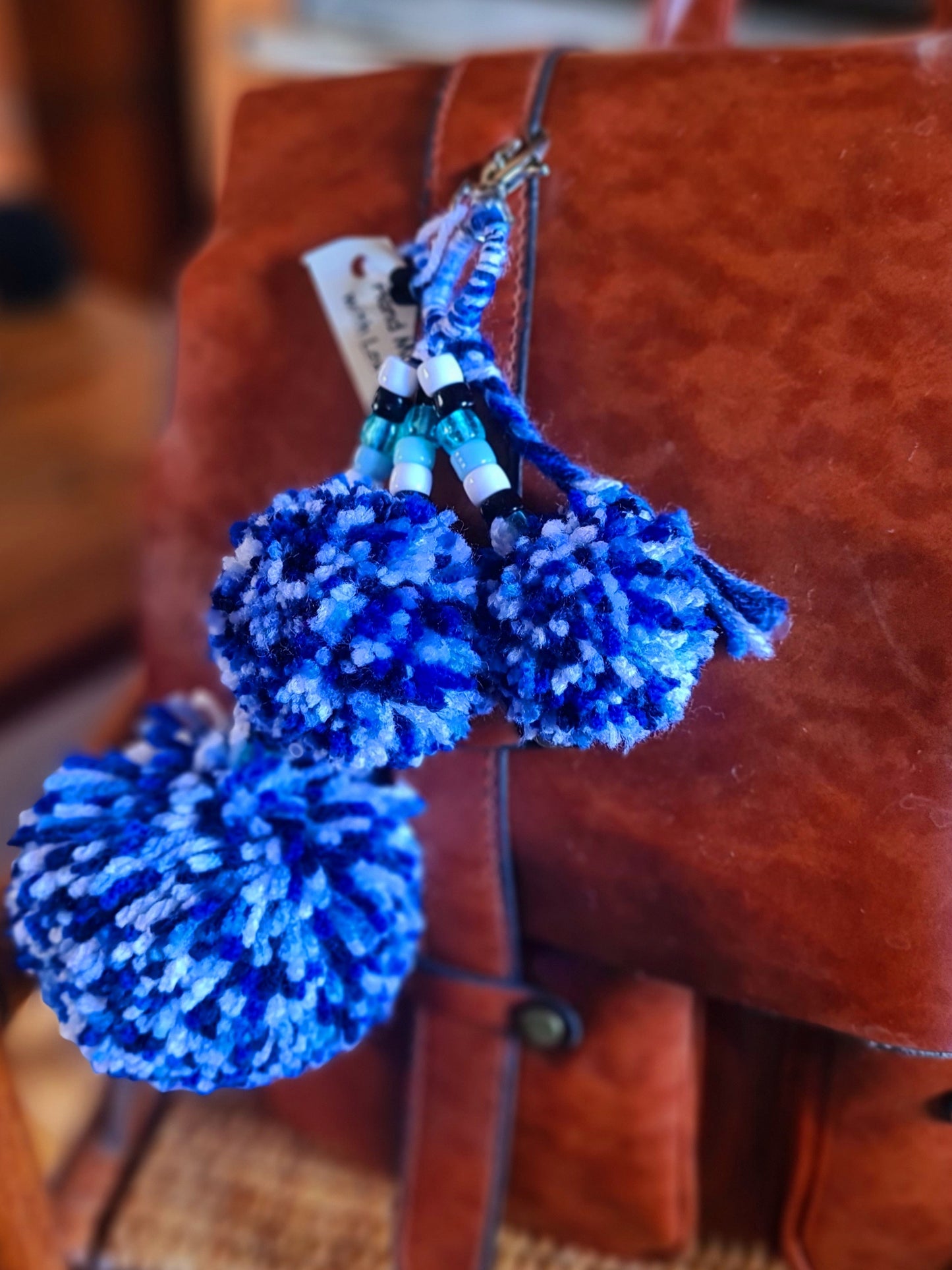 Wool Pom Pom Keyrings