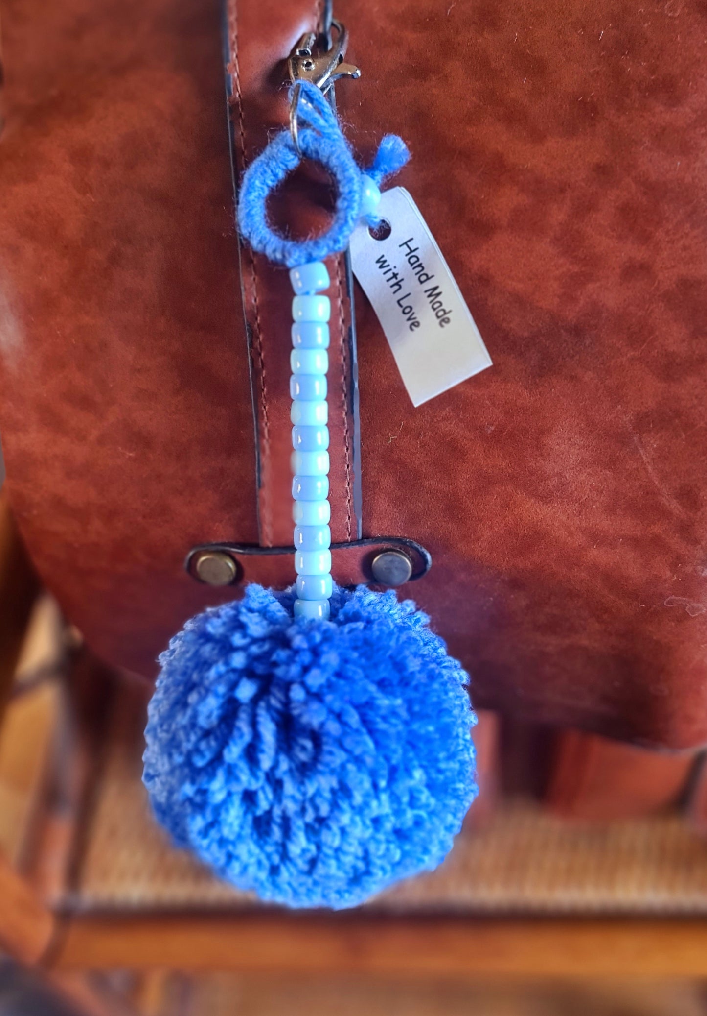 Wool Pom Pom Keyrings