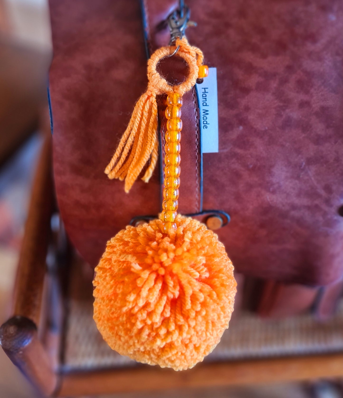 Wool Pom Pom Keyrings