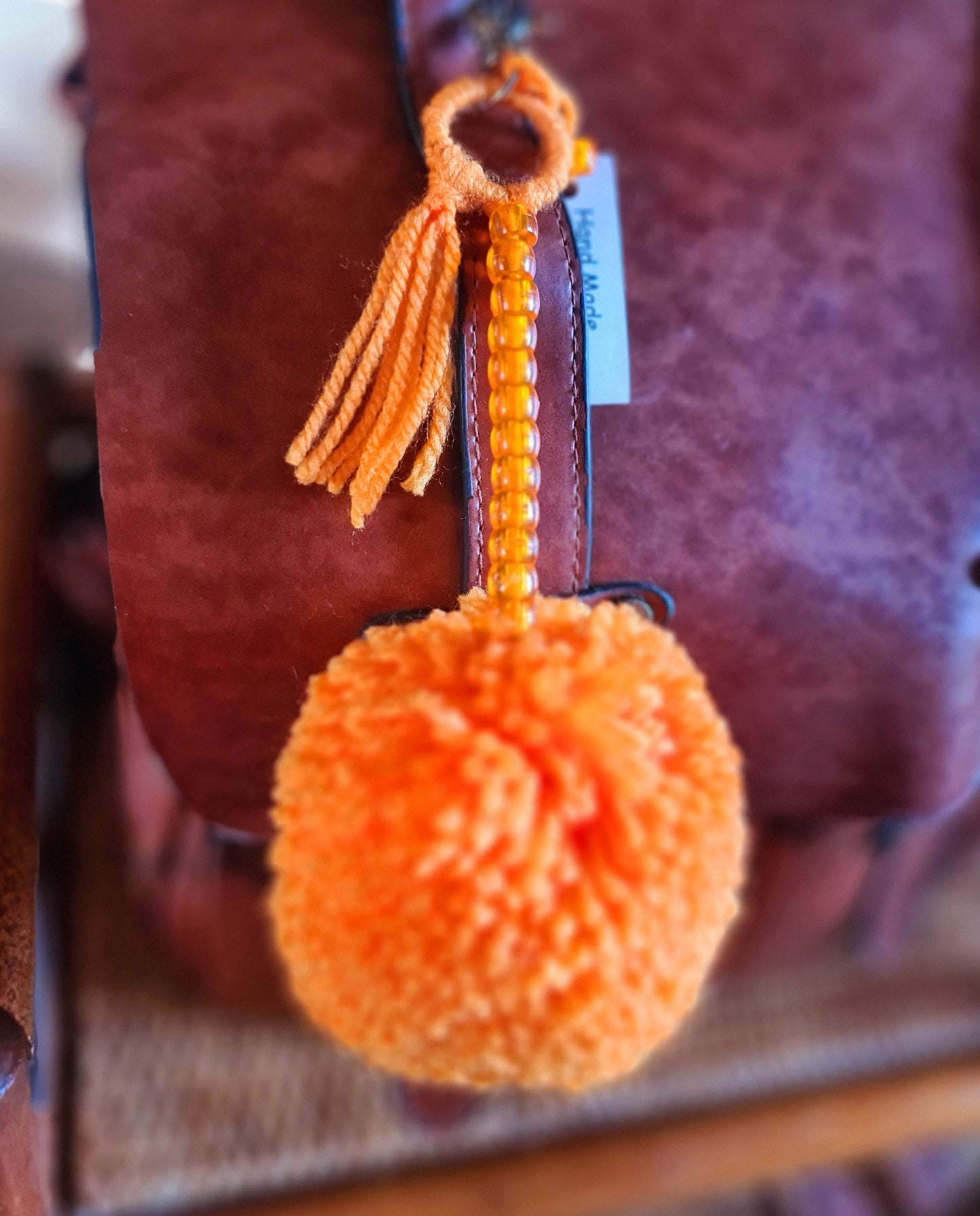 Wool Pom Pom Keyrings