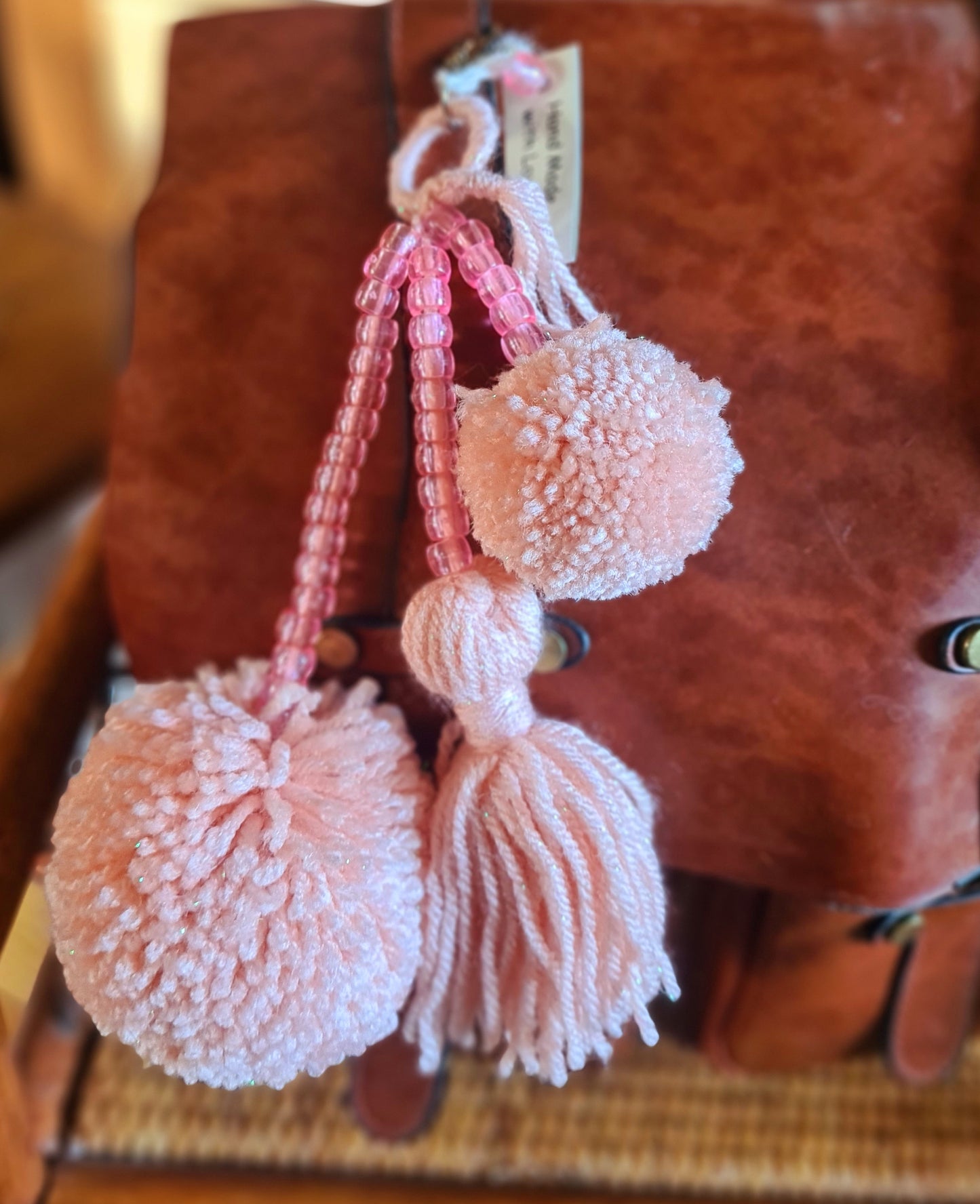 Wool Pom Pom Keyrings