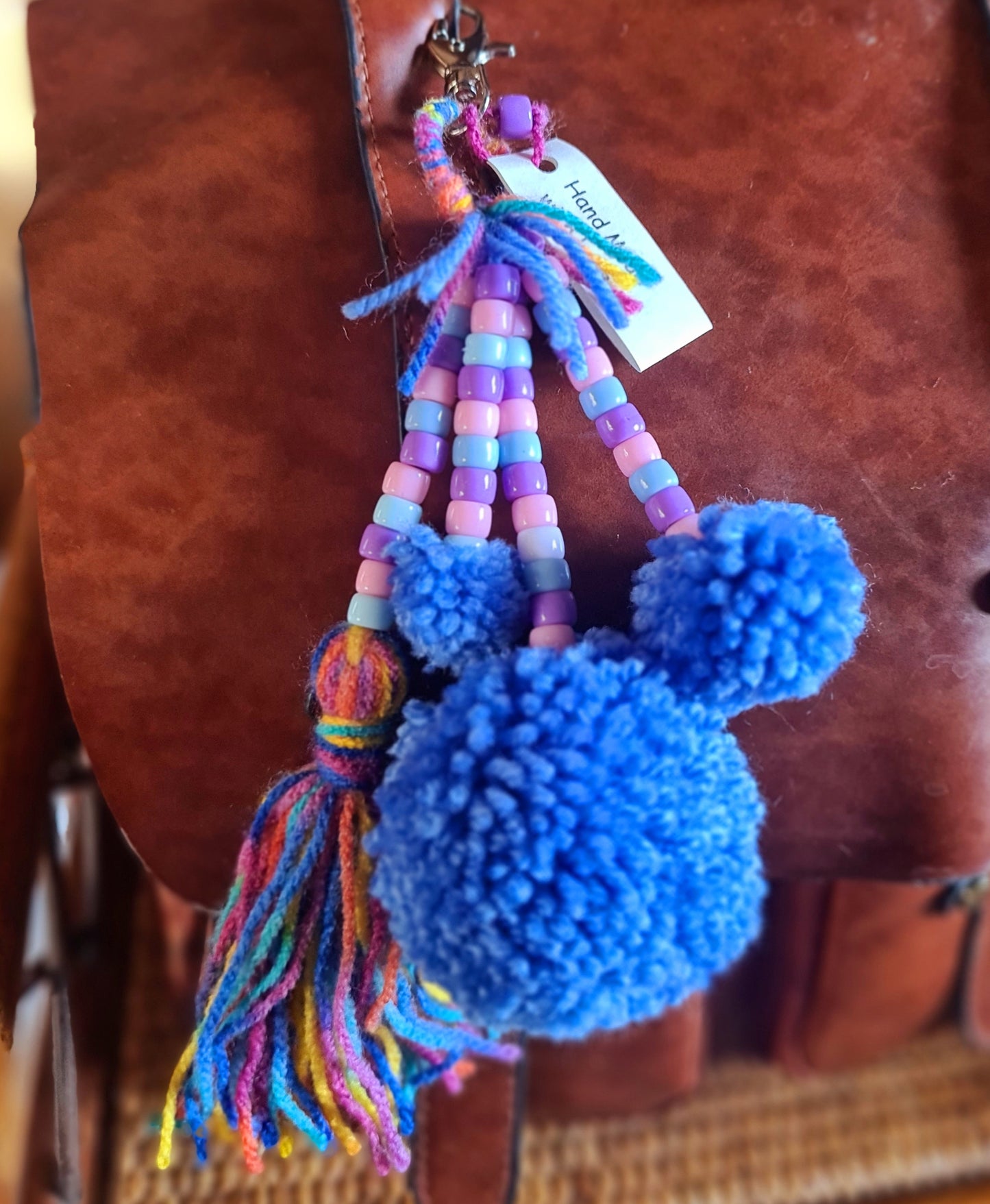 Wool Pom Pom Keyrings