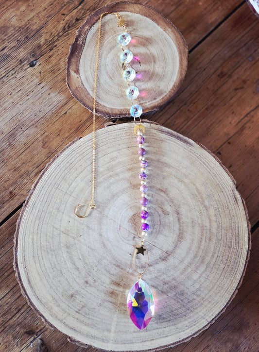 Purple Variscite Style Suncatcher